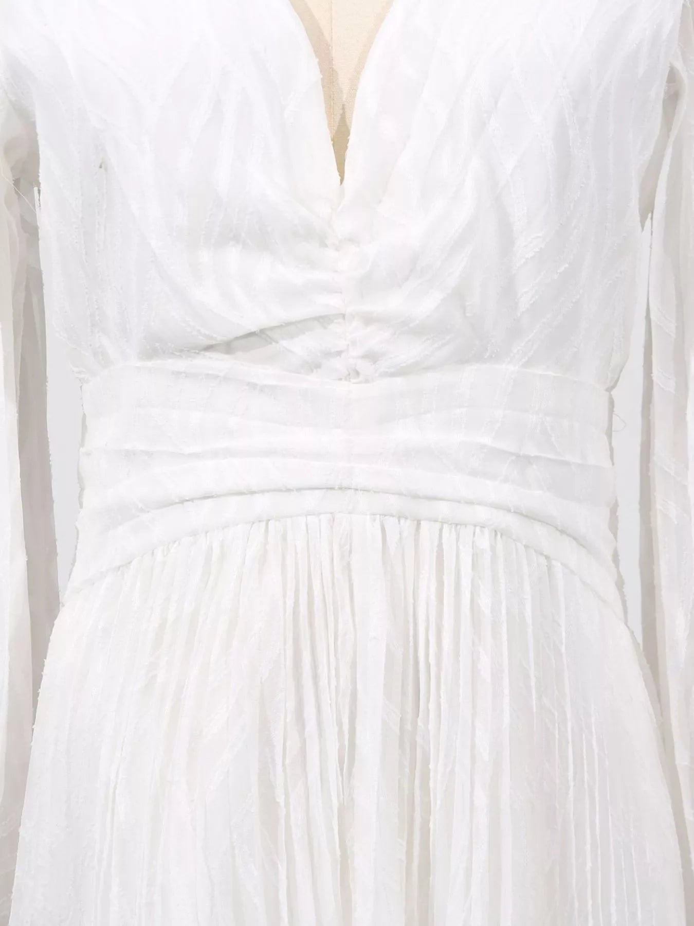 V-Neck Long Sleeve Maxi Dress - Girly Tea