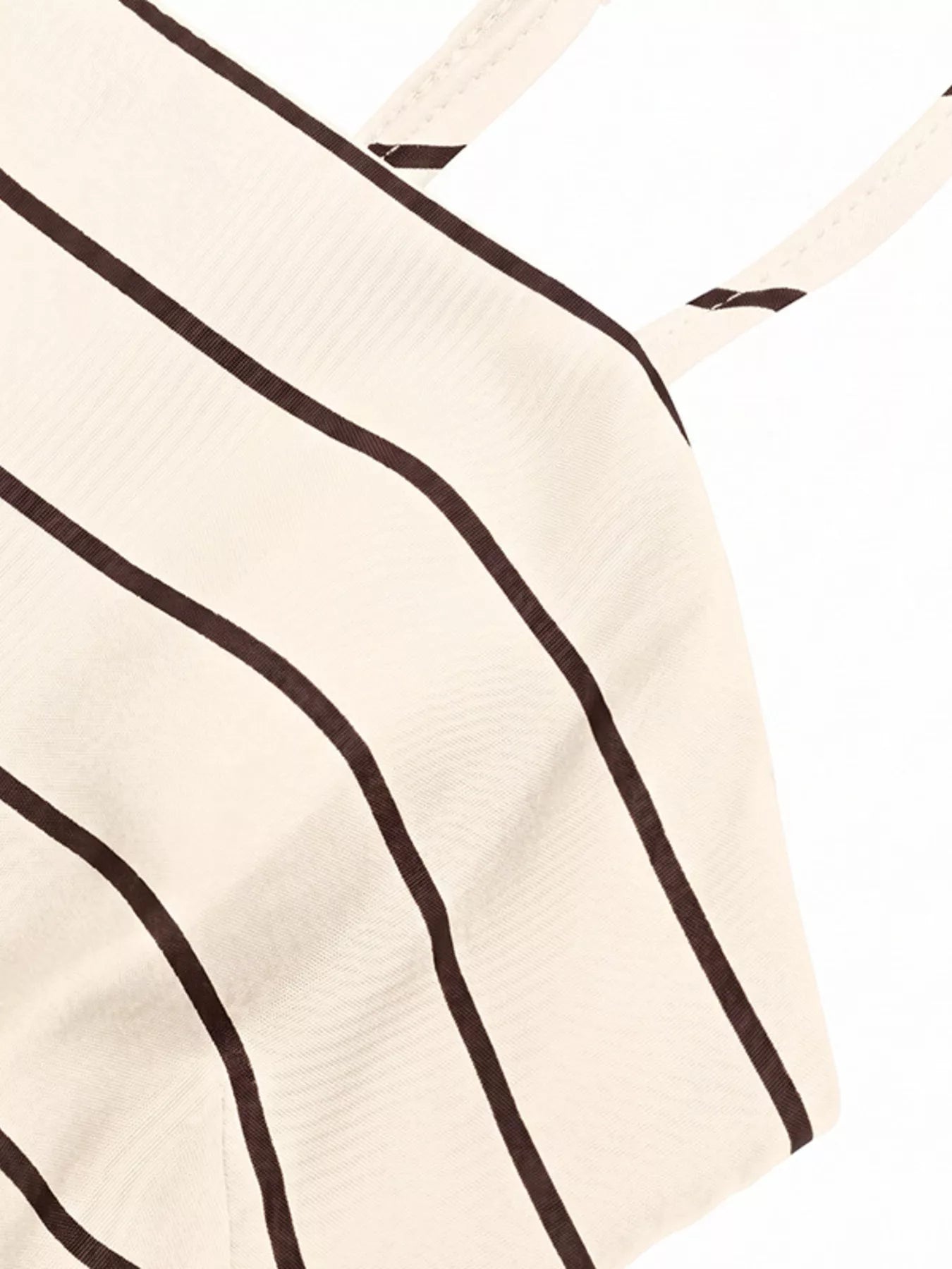 Striped Print Spaghetti Strap Maxi Dress - Girly Tea