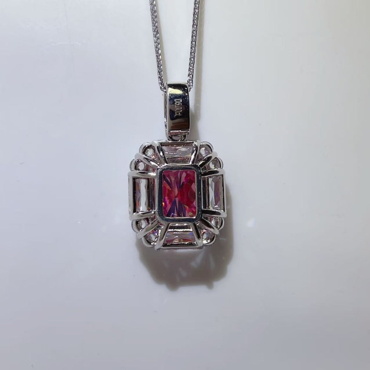 5 Carat Moissanite 925 Sterling Silver Pendant Necklace - Girly Tea