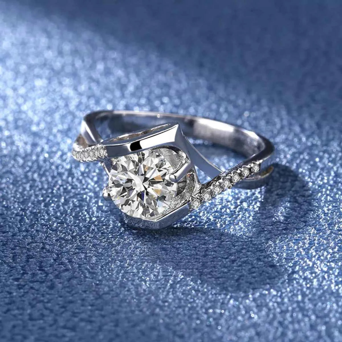 1 Carat 925 Sterling Silver Moissanite Ring
