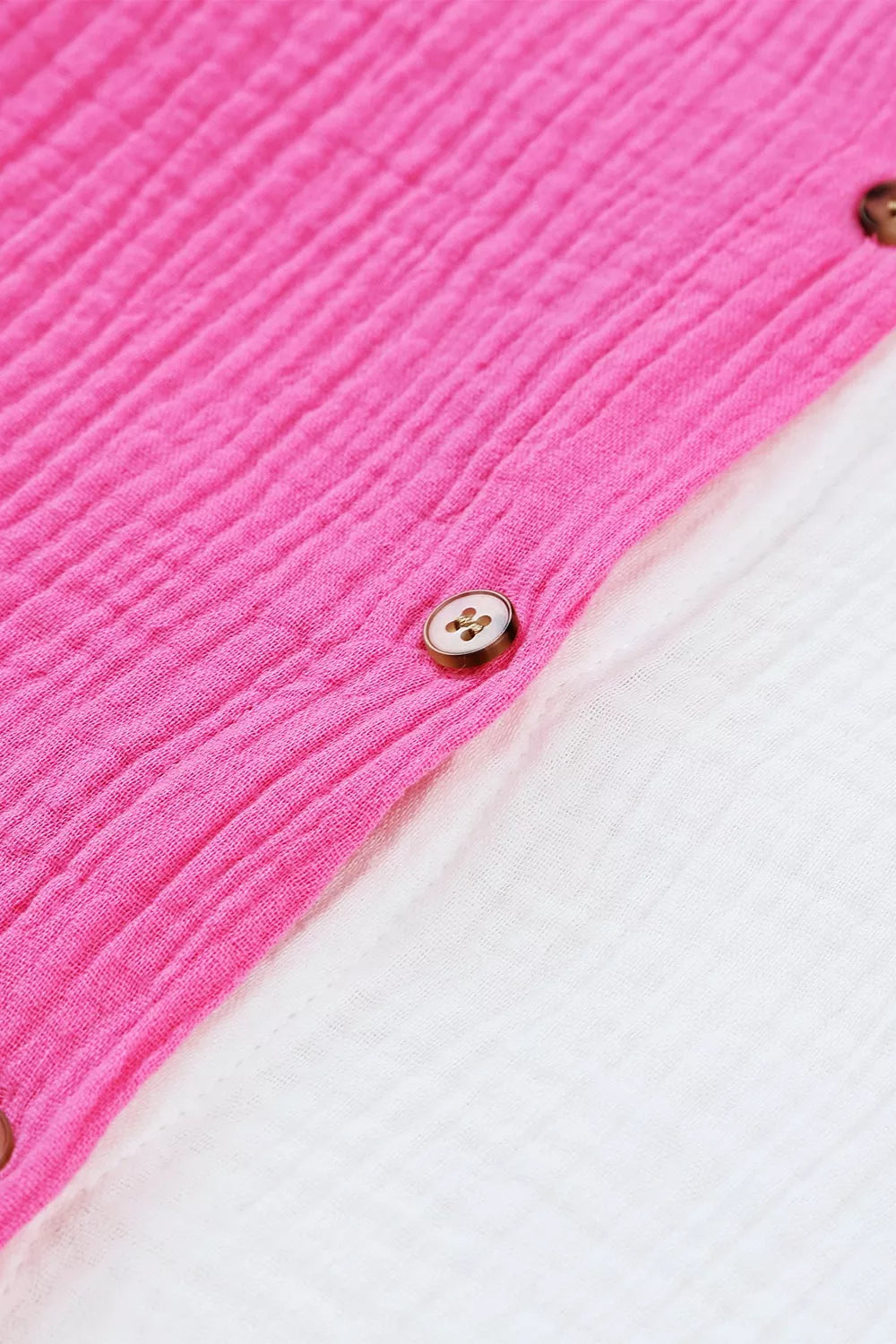 Color Block Casual Button Up Shirt - Girly Tea