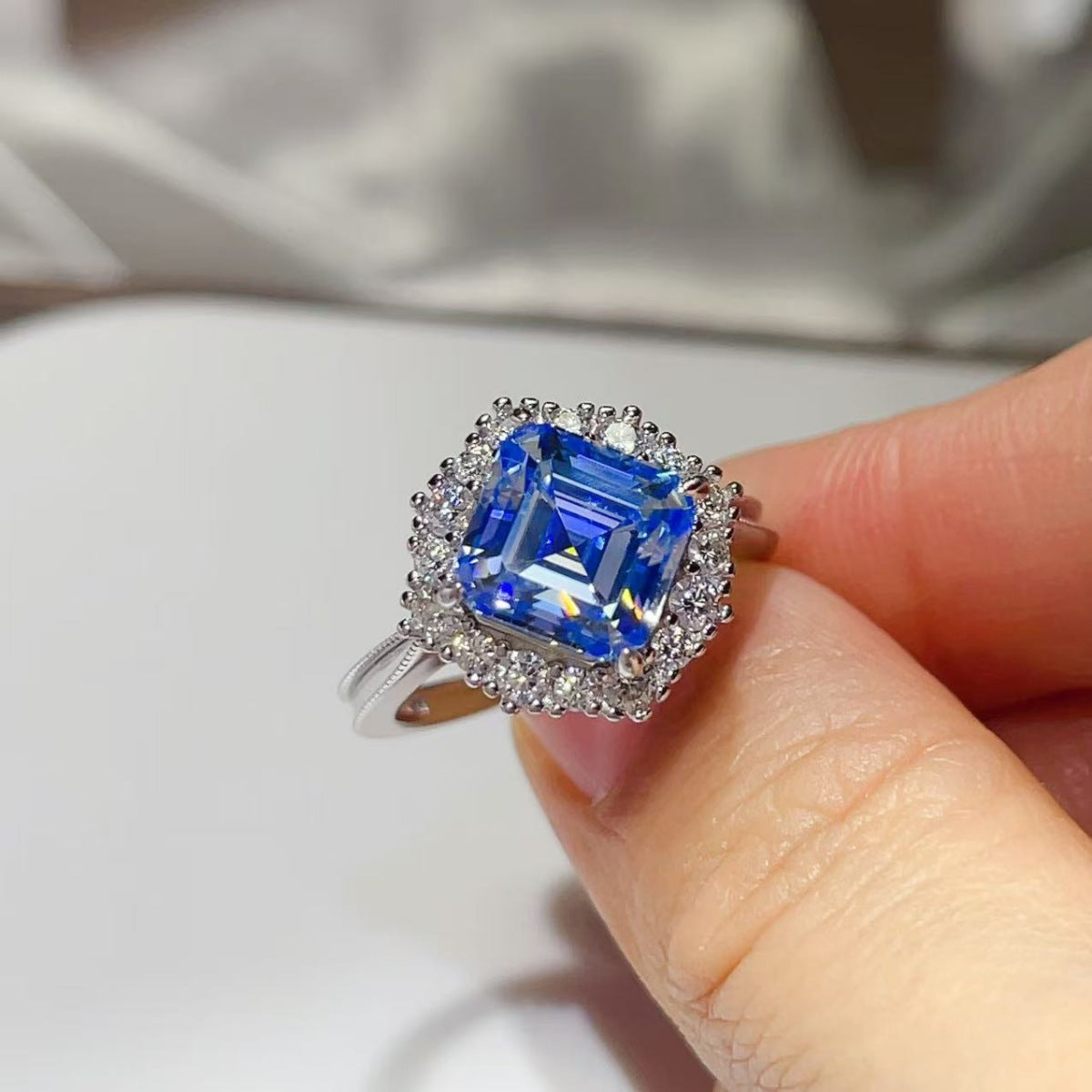 3 Carat Moissanite 925 Sterling Silver Ring - Girly Tea