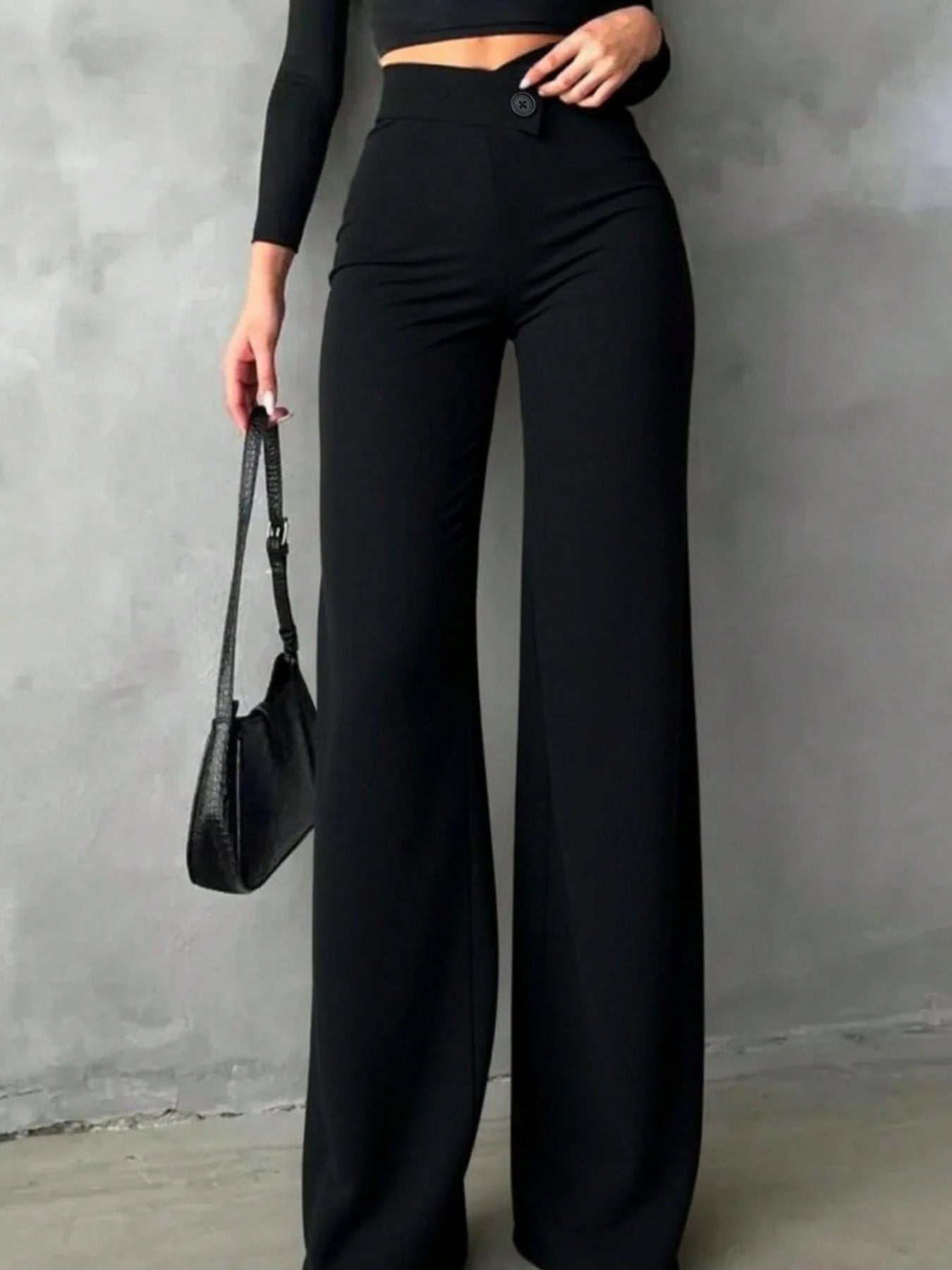 High Waist Wide Leg Pants - Girly Tea