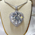 20 Carat Moissanite 925 Sterling Silver Pendant Necklace - Girly Tea