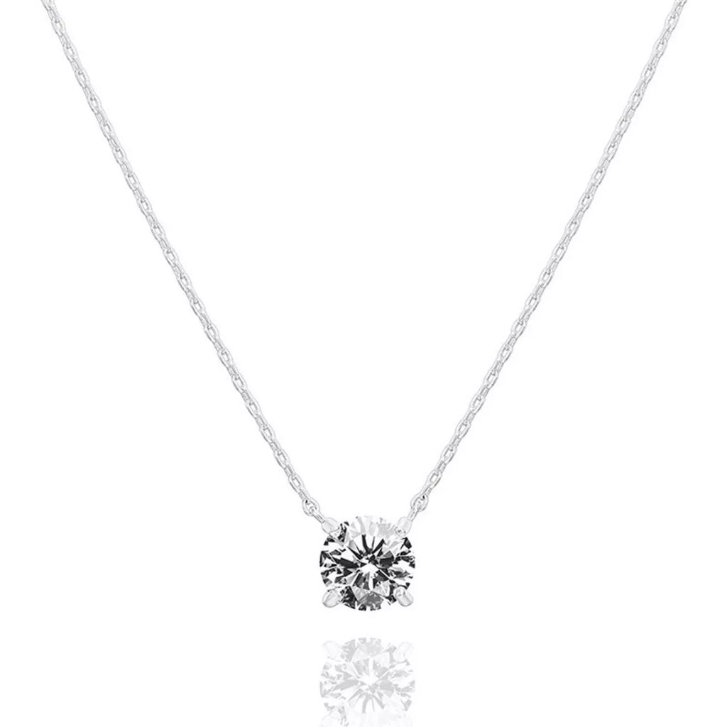 2 Carat Moissanite Pendant Necklace - Girly Tea