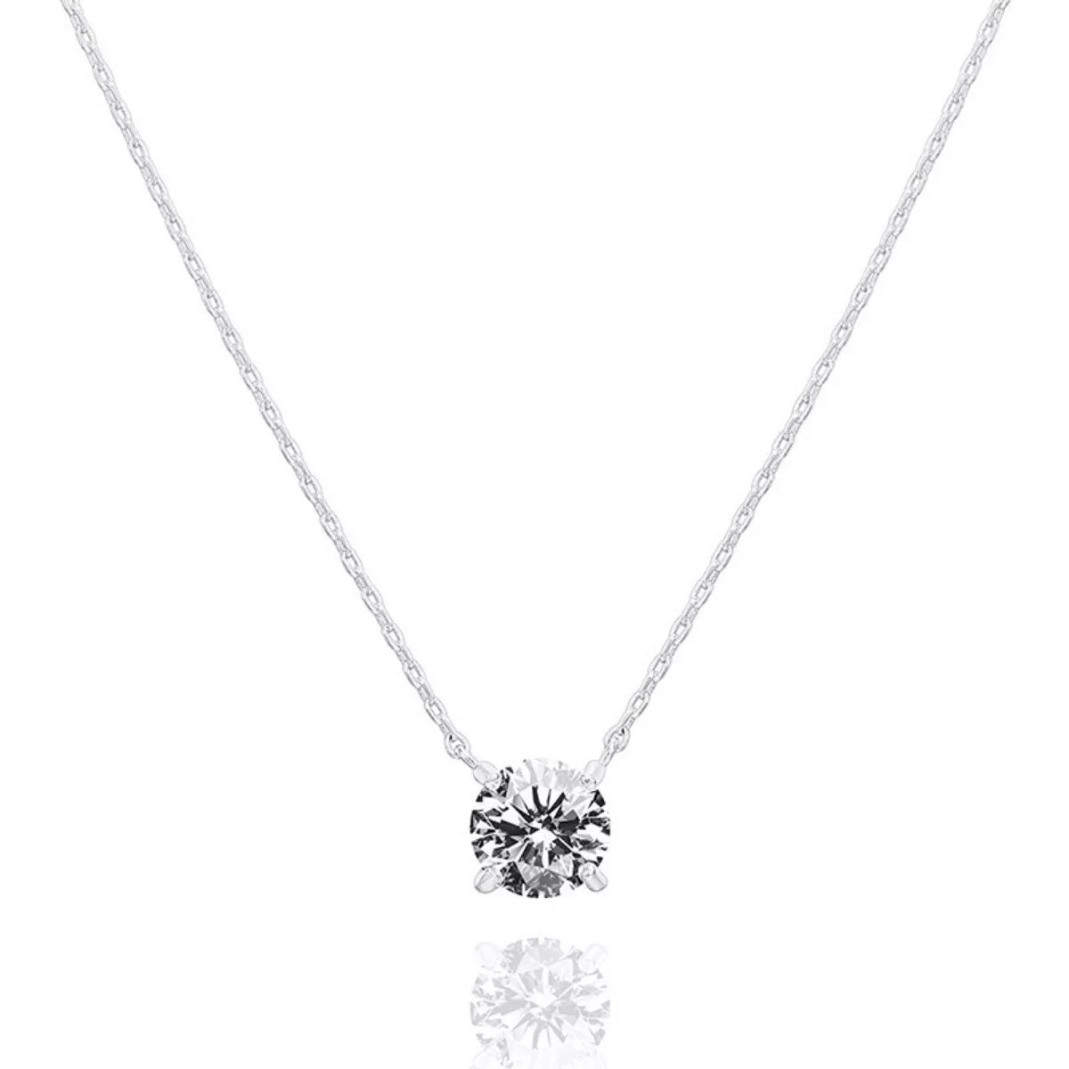2 Carat Moissanite Pendant Necklace - Girly Tea
