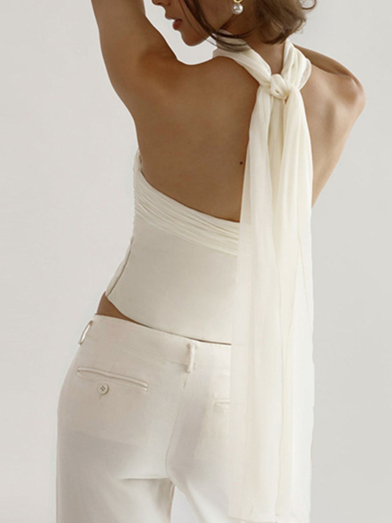 Ruched Tube Top with Scarf - Girly Tea