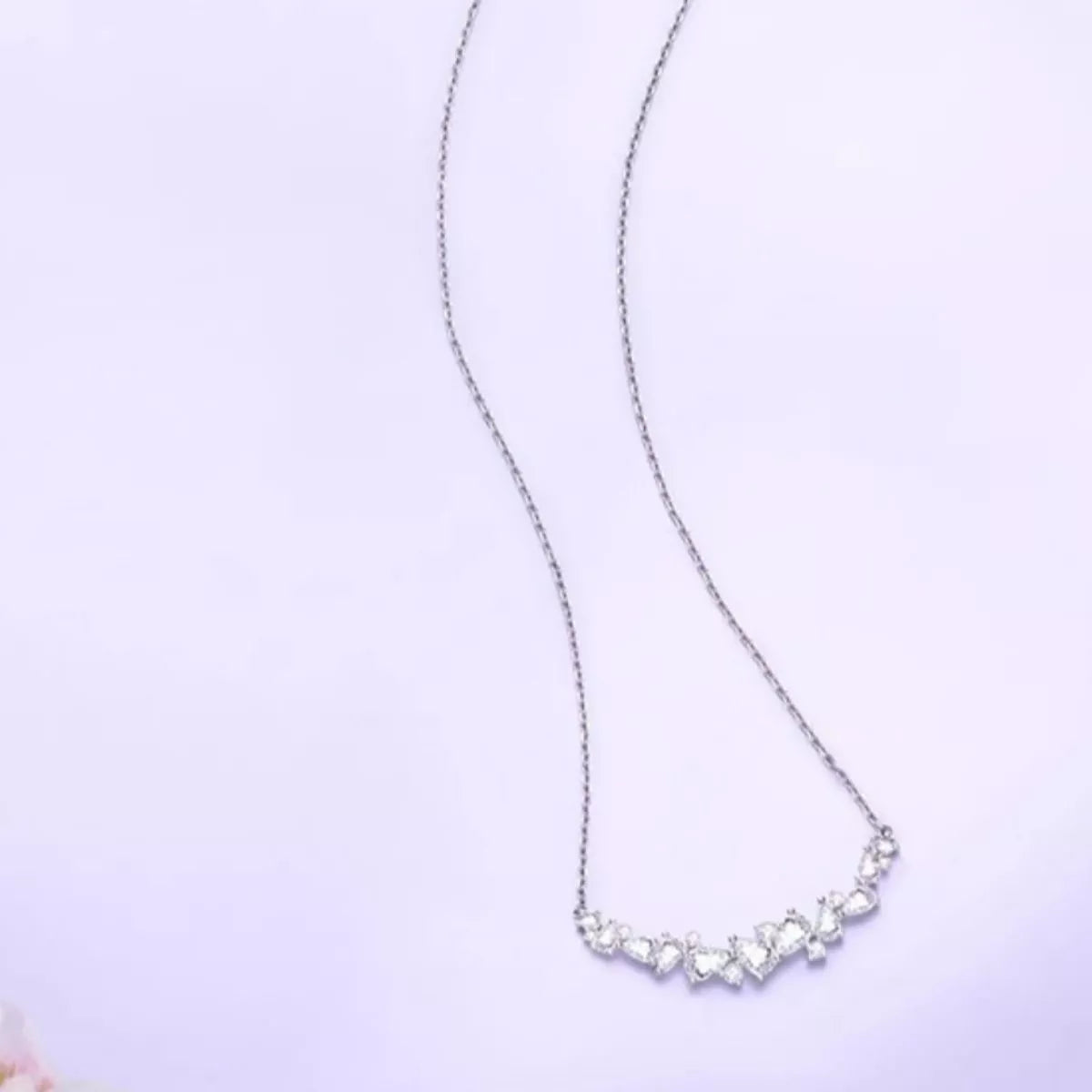 925 Sterling Silver Zircon Necklace - Girly Tea