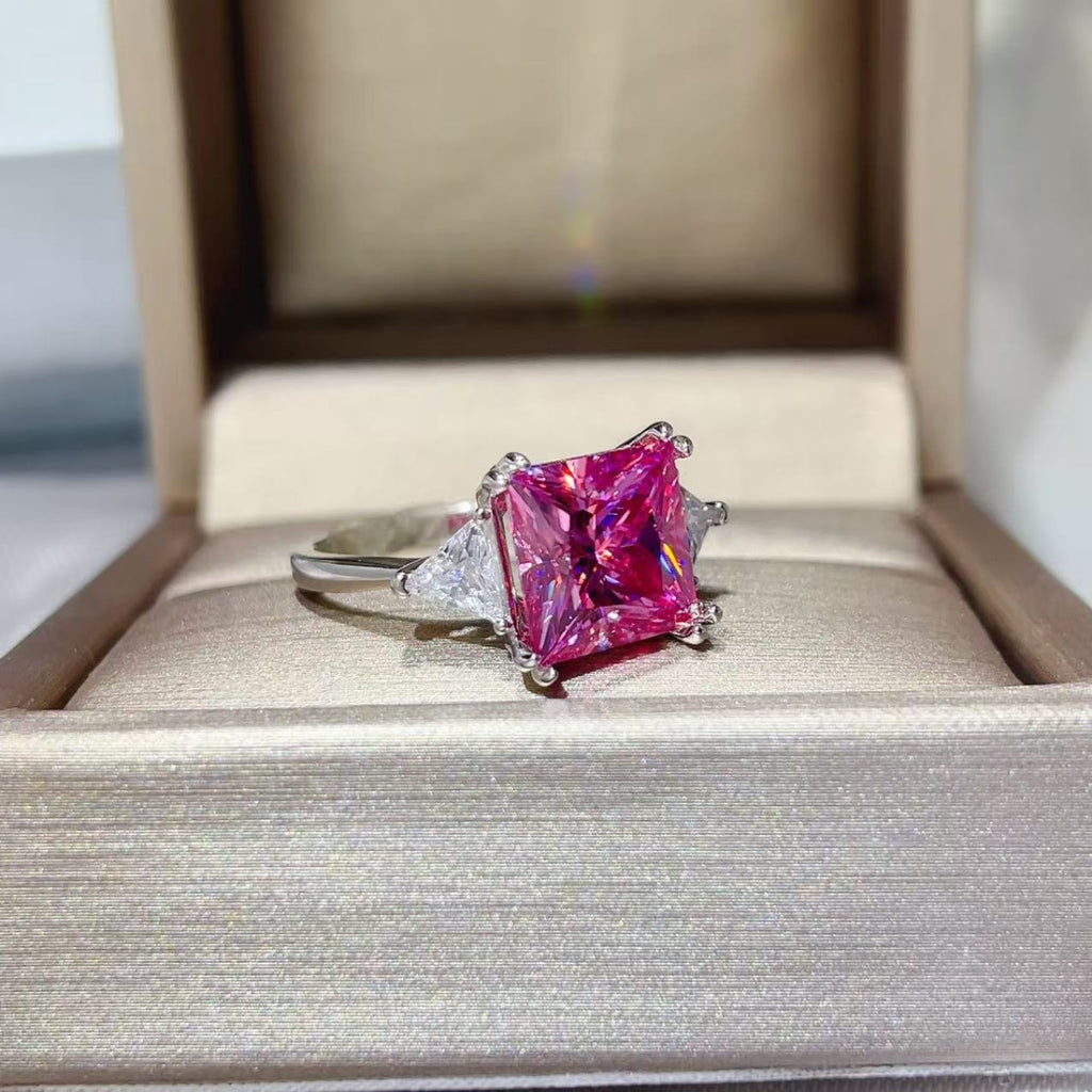 5 Carat Moissanite 925 Sterling Silver Ring - Girly Tea