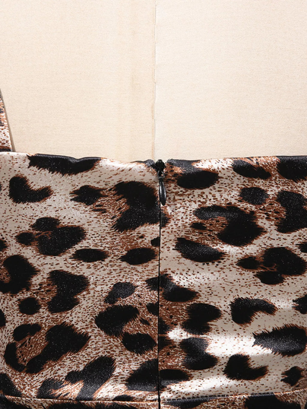 Leopard Print Bodycon Back Slit Midi Dress - Girly Tea