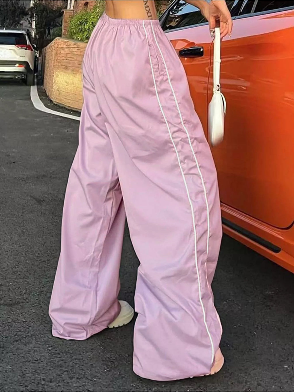 Elastic Waist Wide Leg Pants - Girly Tea