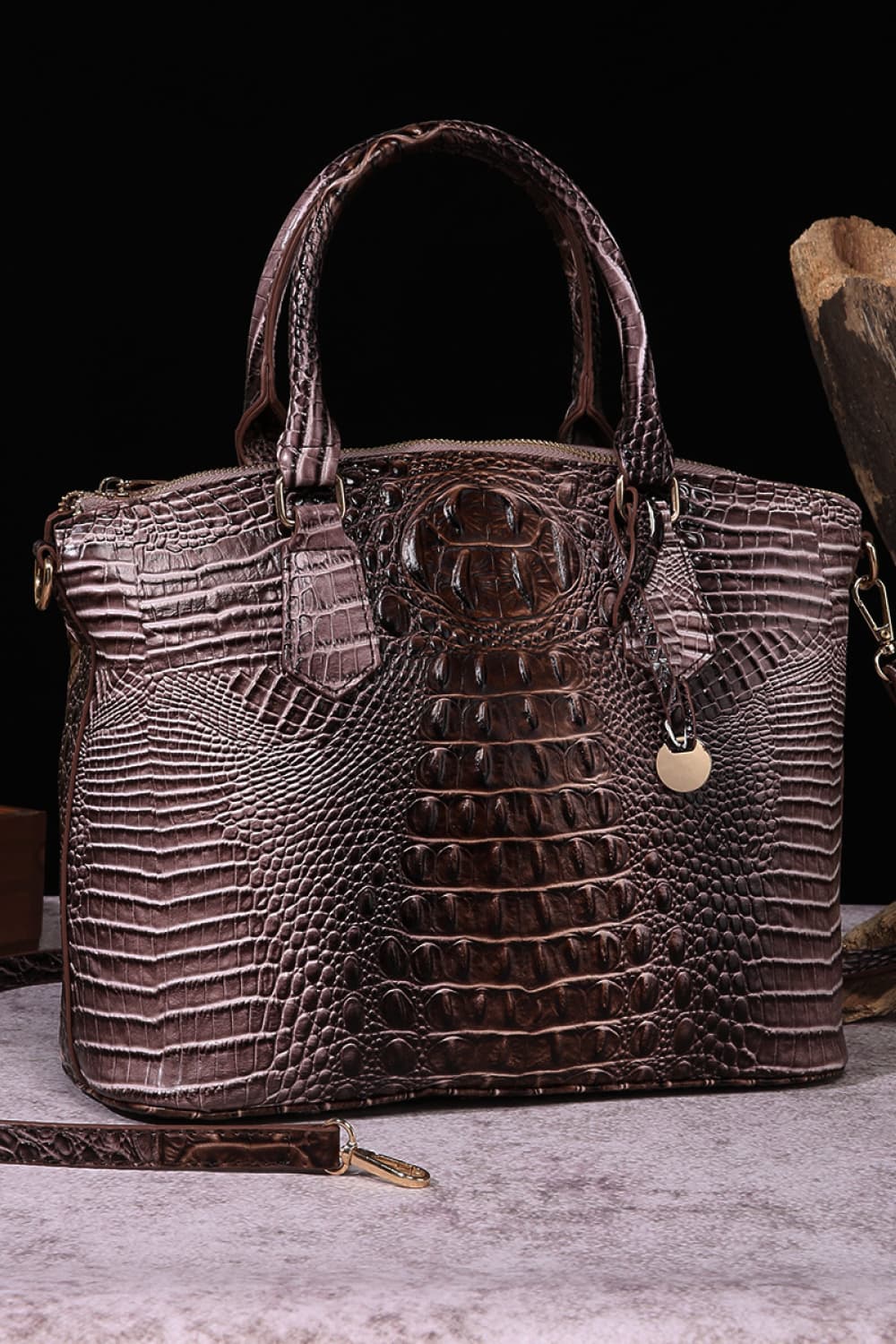Gradient PU Leather Handbag - Girly Tea