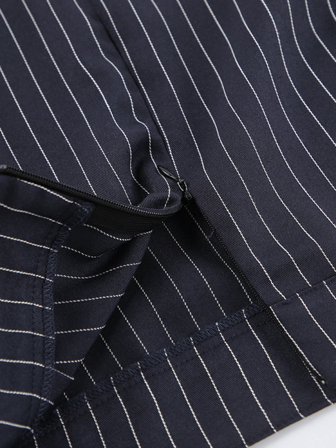 Striped Blazer & Mini Skirt Set with Neck Tie - Girly Tea
