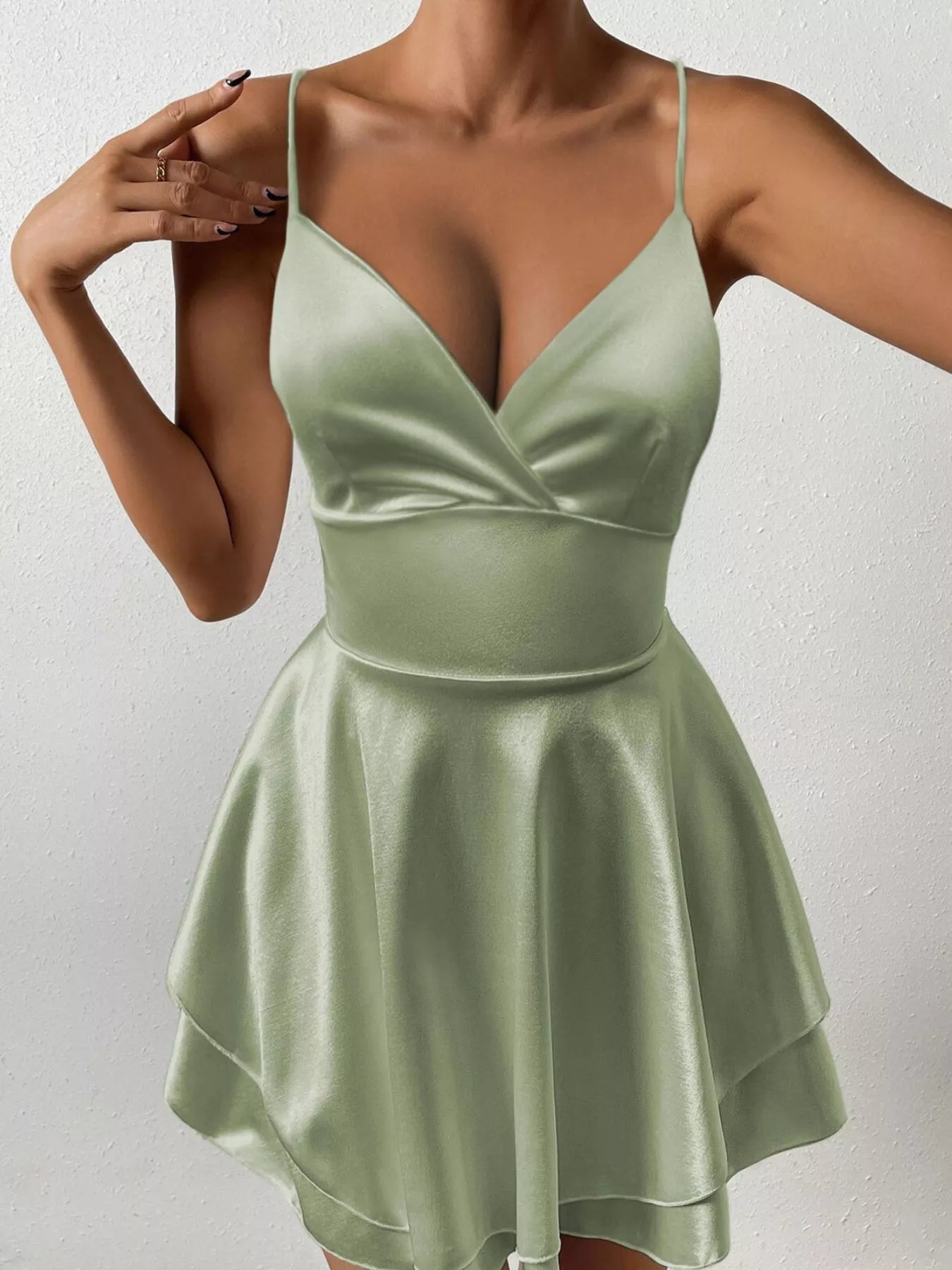 Tie Back Layered Cami Dress - Girly Tea