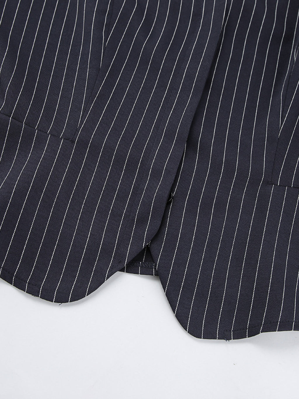 Striped Blazer & Mini Skirt Set with Neck Tie - Girly Tea