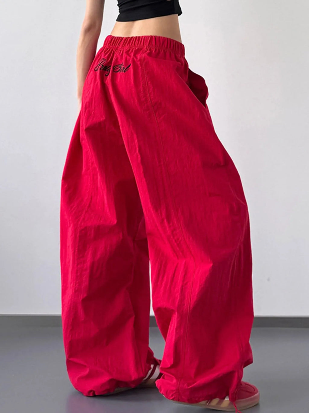 Drawstring Wide Leg Pants - Girly Tea