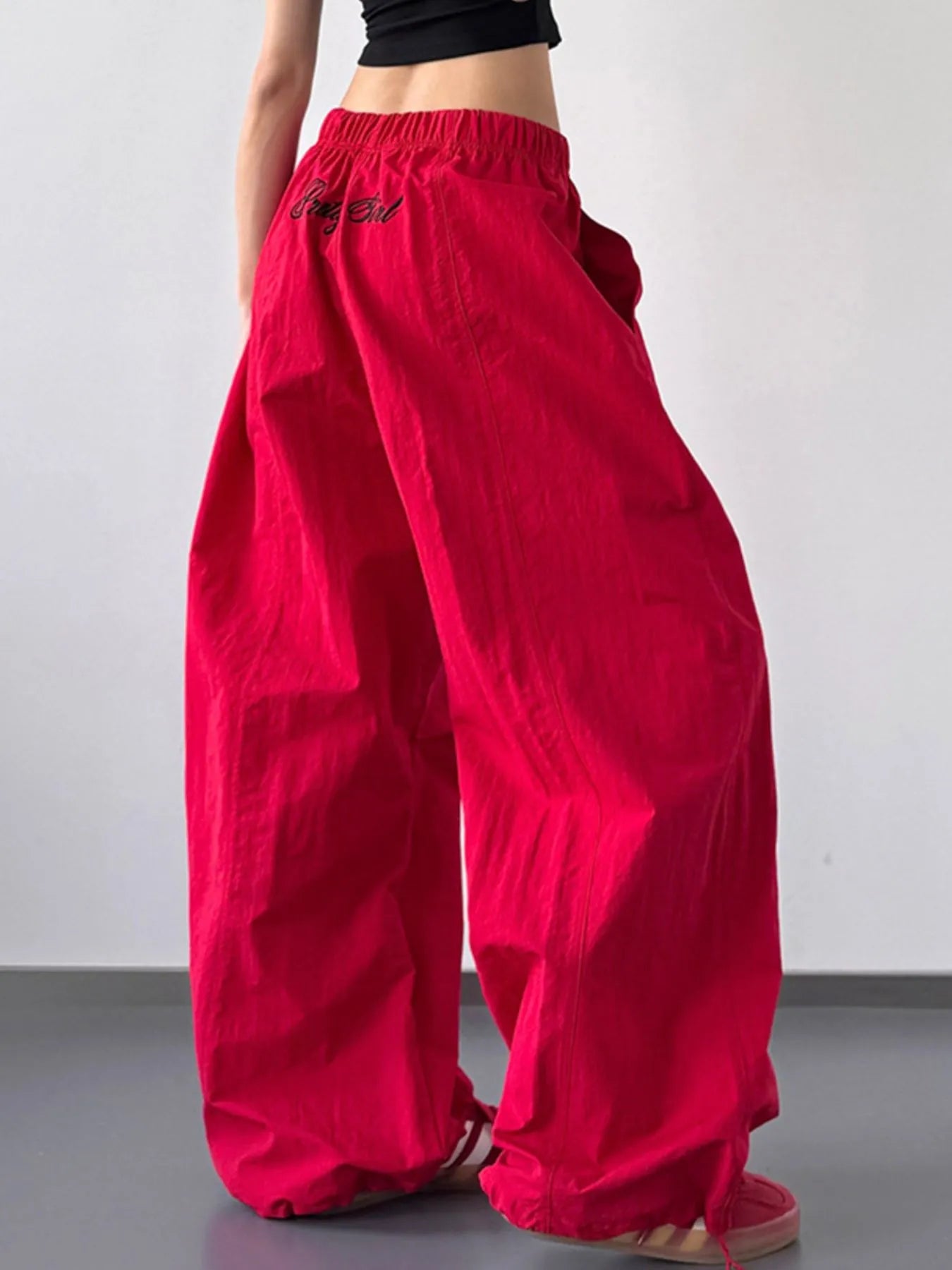 Drawstring Wide Leg Pants - Girly Tea