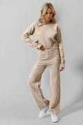 Double Take Full Size Checkered Round Neck Top and Pants Set - Girly Tea