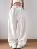 Elastic Waist Wide Leg Pants - Girly Tea