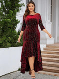 Plus Size Ruffle Hem High-Low Dress - Girly Tea