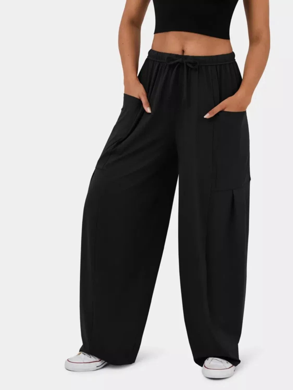 Relaxed Fit Drawstring Pants - Girly Tea