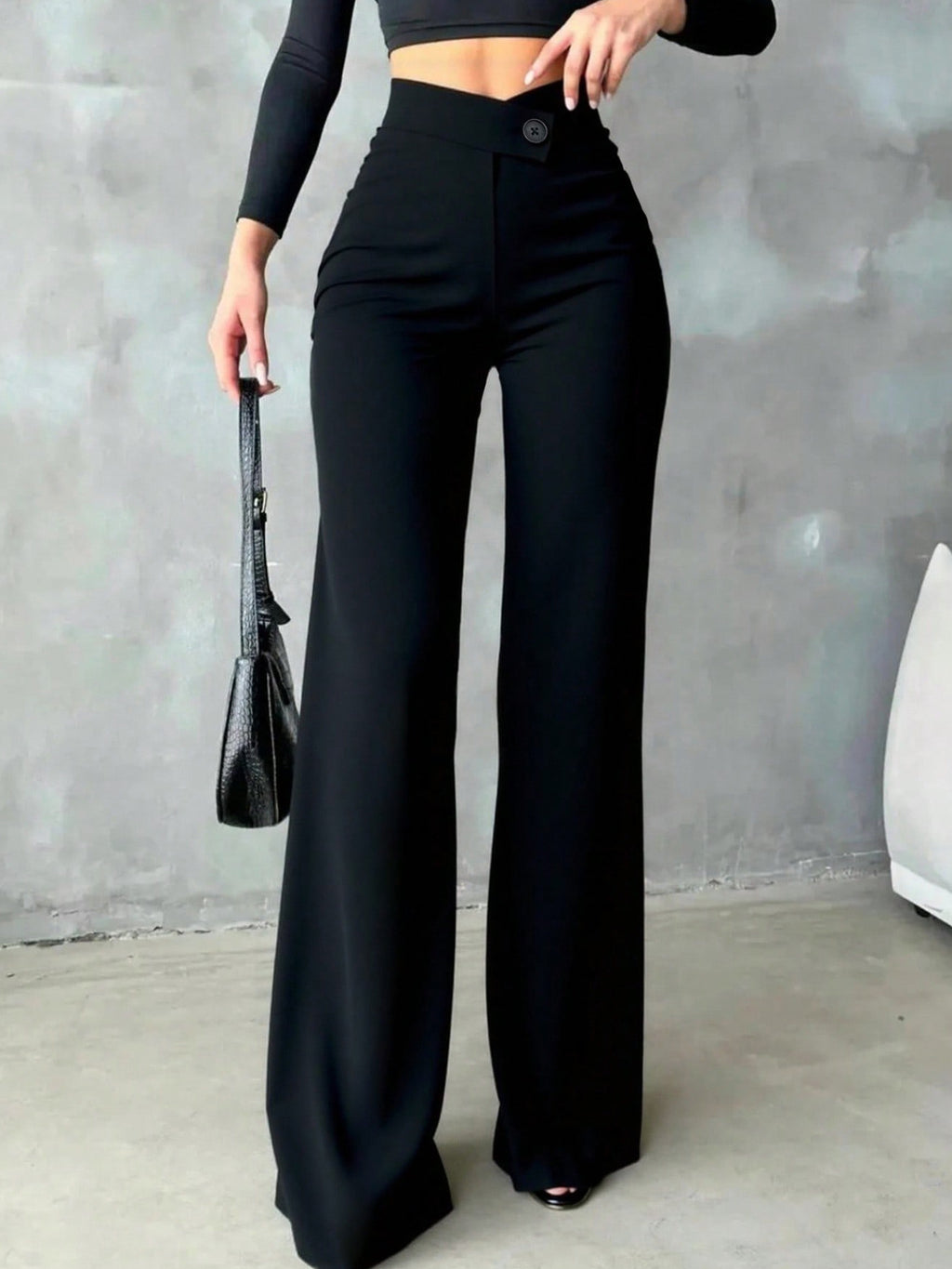 High Waist Wide Leg Pants - Girly Tea