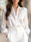 Lace Detail Long Sleeve Shirt - Girly Tea