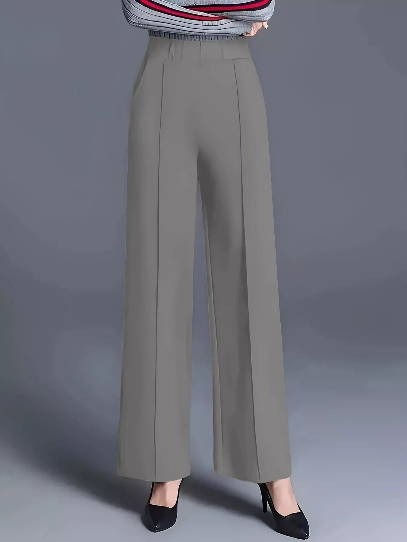 Wide Leg High Waist Pants - Girly Tea