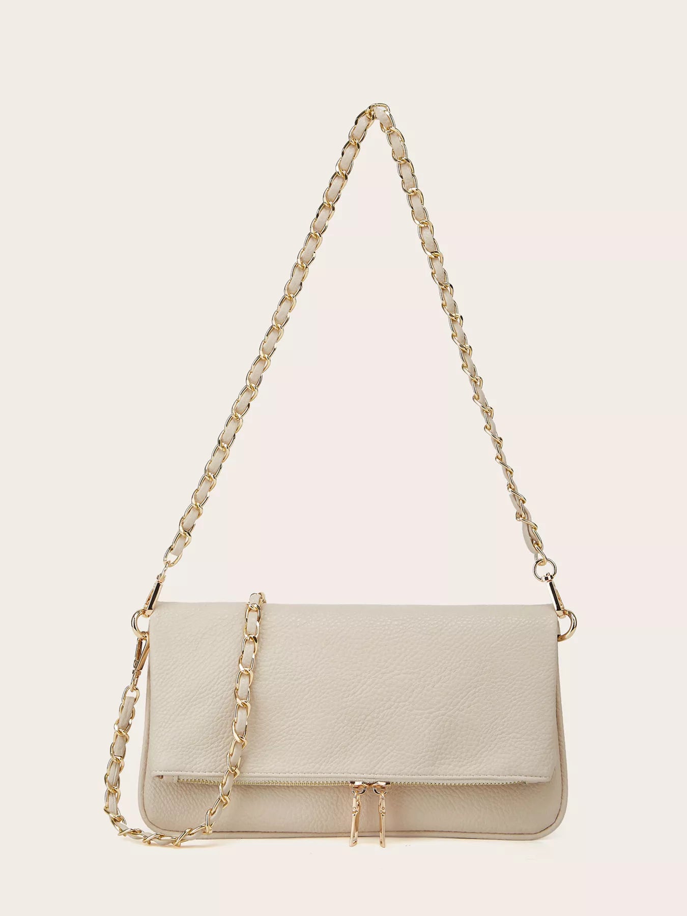 PU Leather Chain Strap Shoulder Bag - Girly Tea