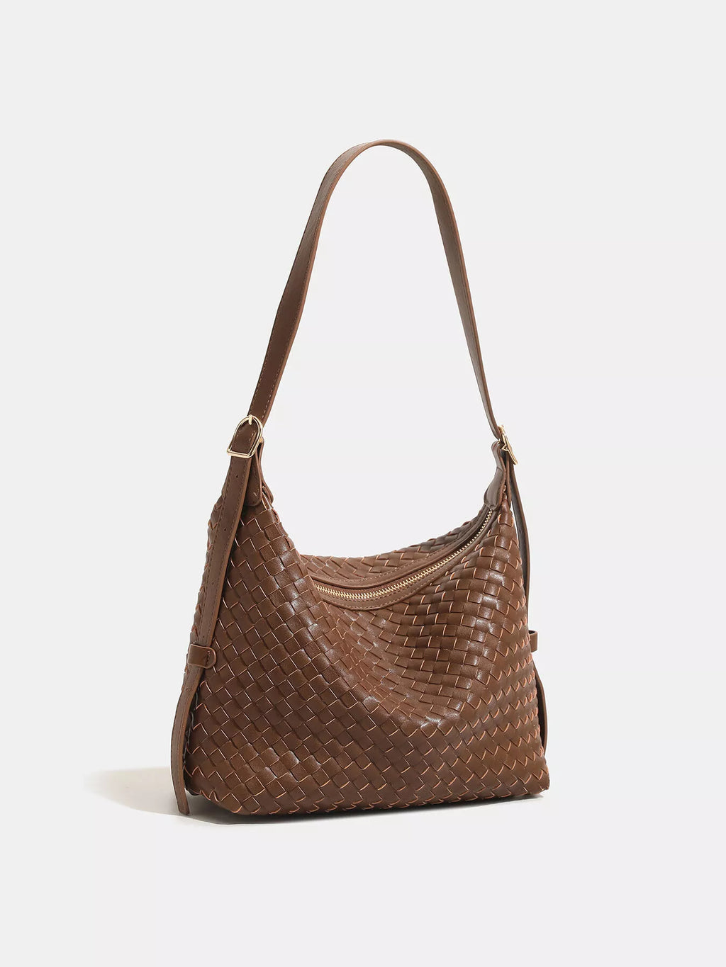 Woven PU Leather Shoulder Bag - Girly Tea