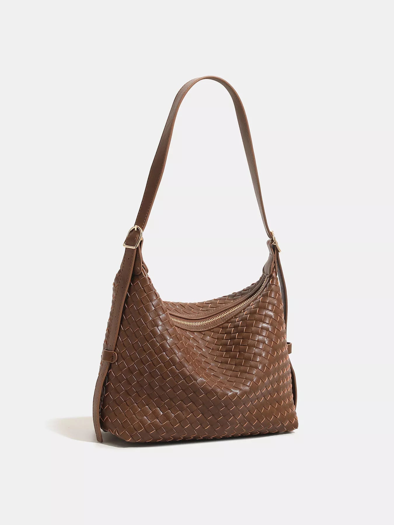 Woven PU Leather Shoulder Bag - Girly Tea