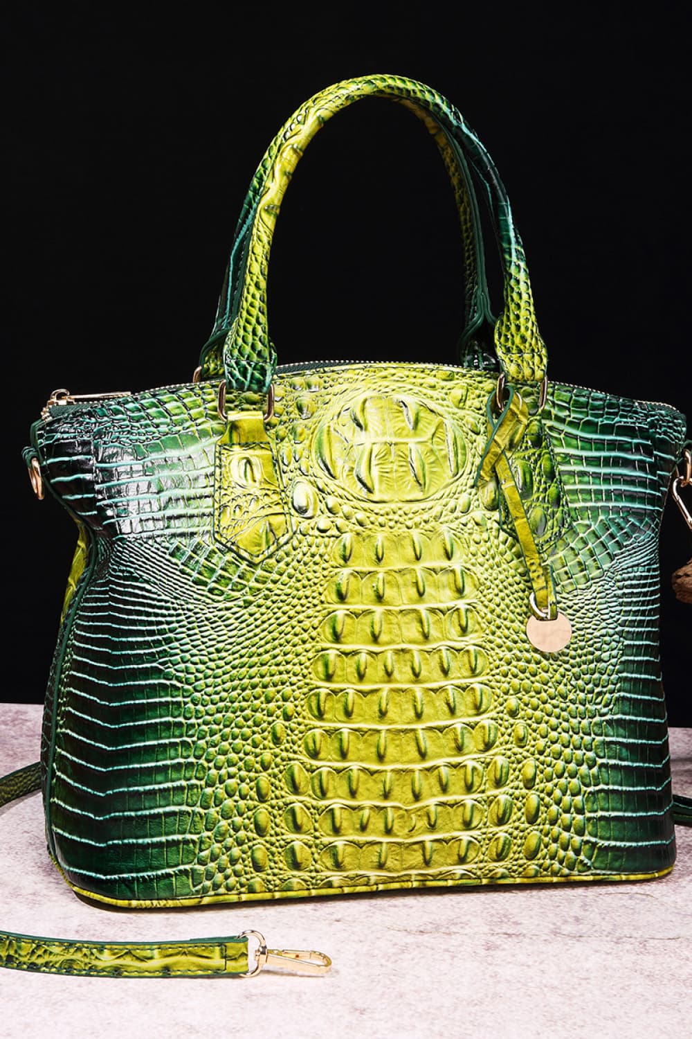 Gradient PU Leather Handbag - Girly Tea