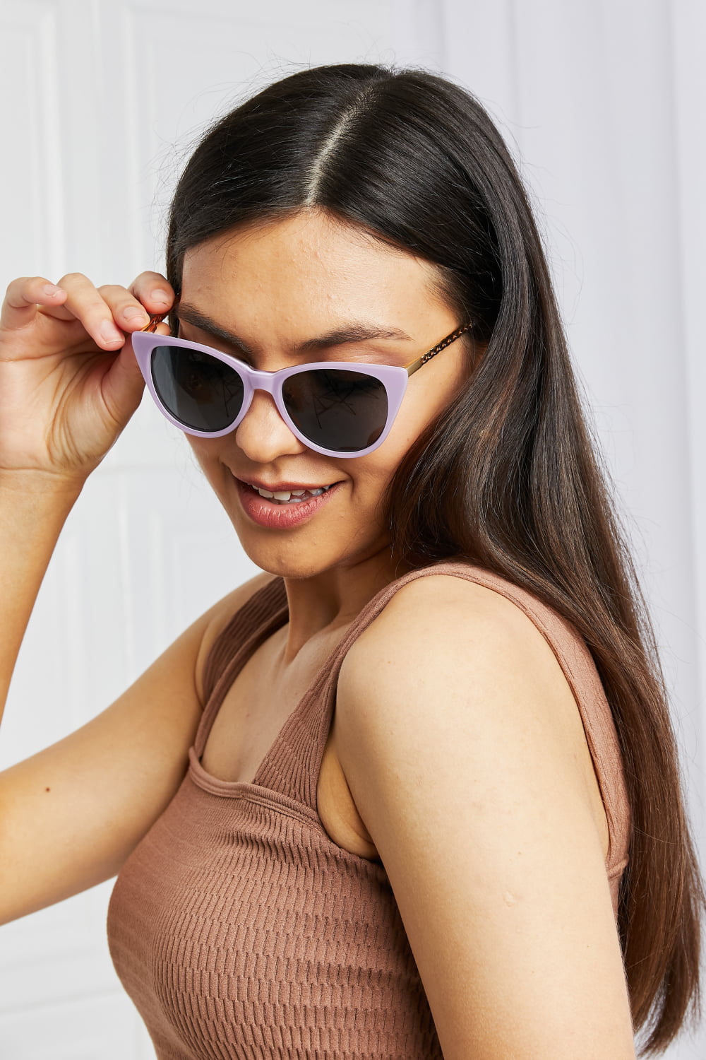Cat-Eye Acetate Frame Sunglasses - Girly Tea