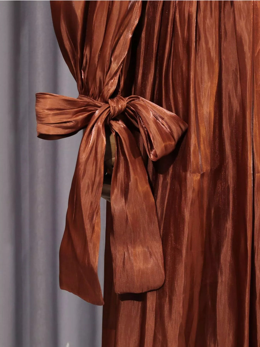 Front Twisted Draped Long Sleeve Maxi Dress - Girly Tea