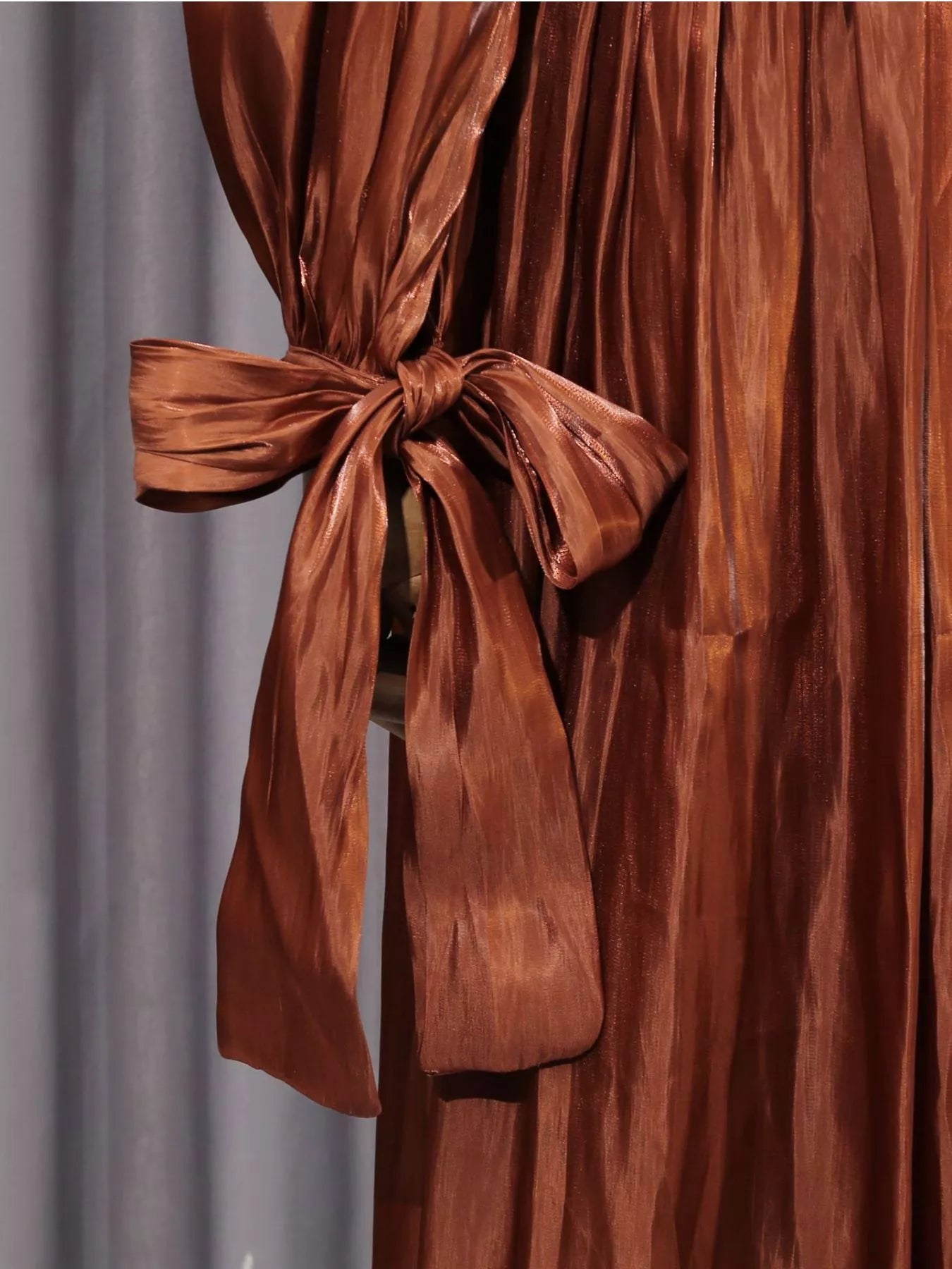 Front Twisted Draped Long Sleeve Maxi Dress - Girly Tea