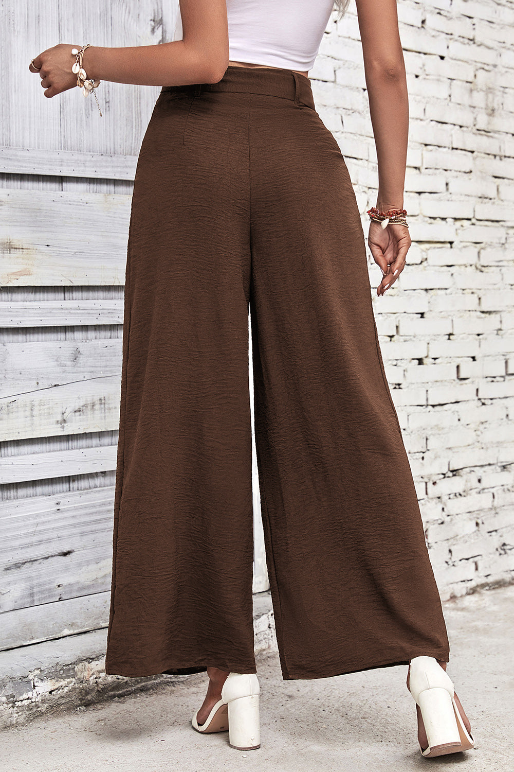 High Waisted Wide Leg Pants - Girly Tea