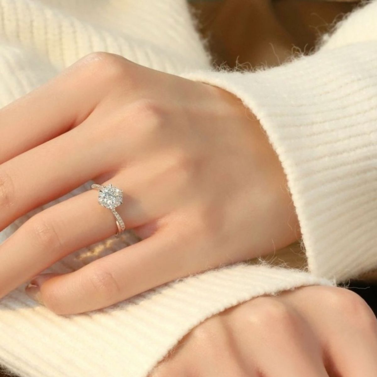 Moissanite 925 Sterling Silver Ring - Girly Tea