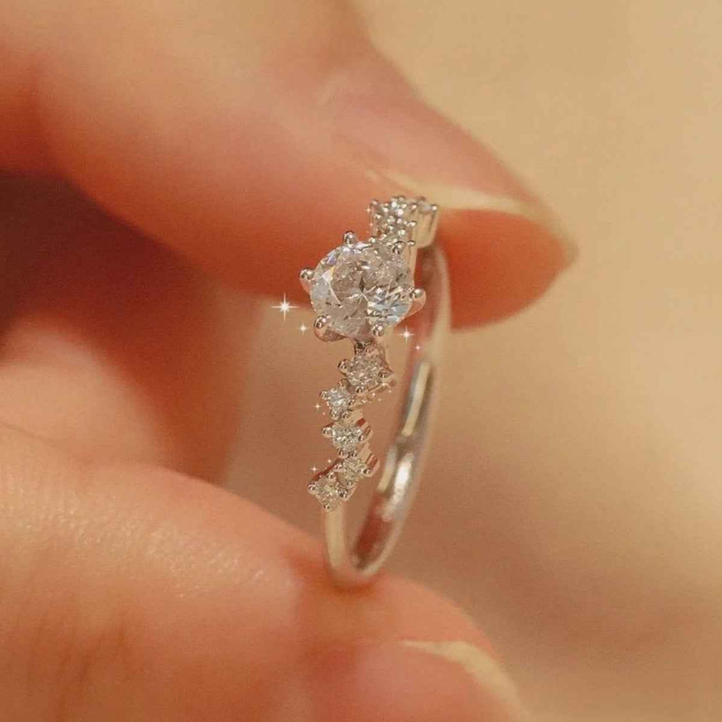 1 Carat Moissanite 925 Sterling Silver Ring