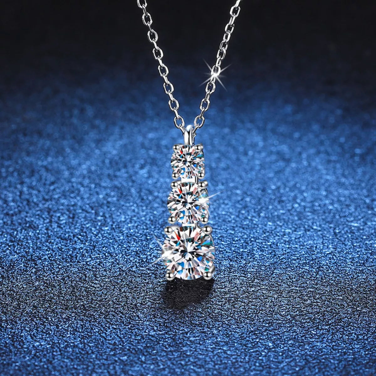 1.8 Carat Moissanite 925 Sterling Silver Pendant Necklace - Girly Tea