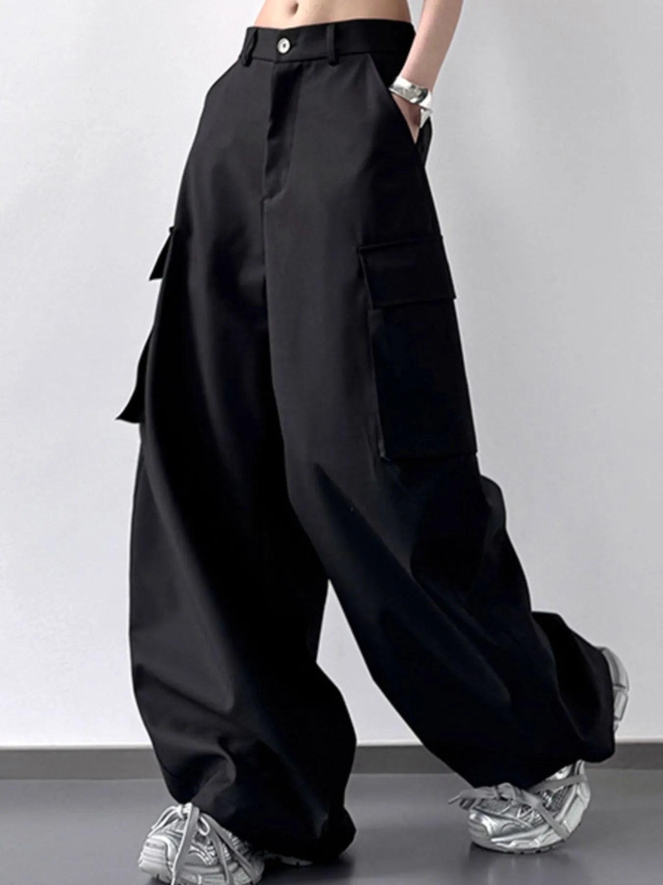 Wide Leg Cargo Pants - Girly Tea