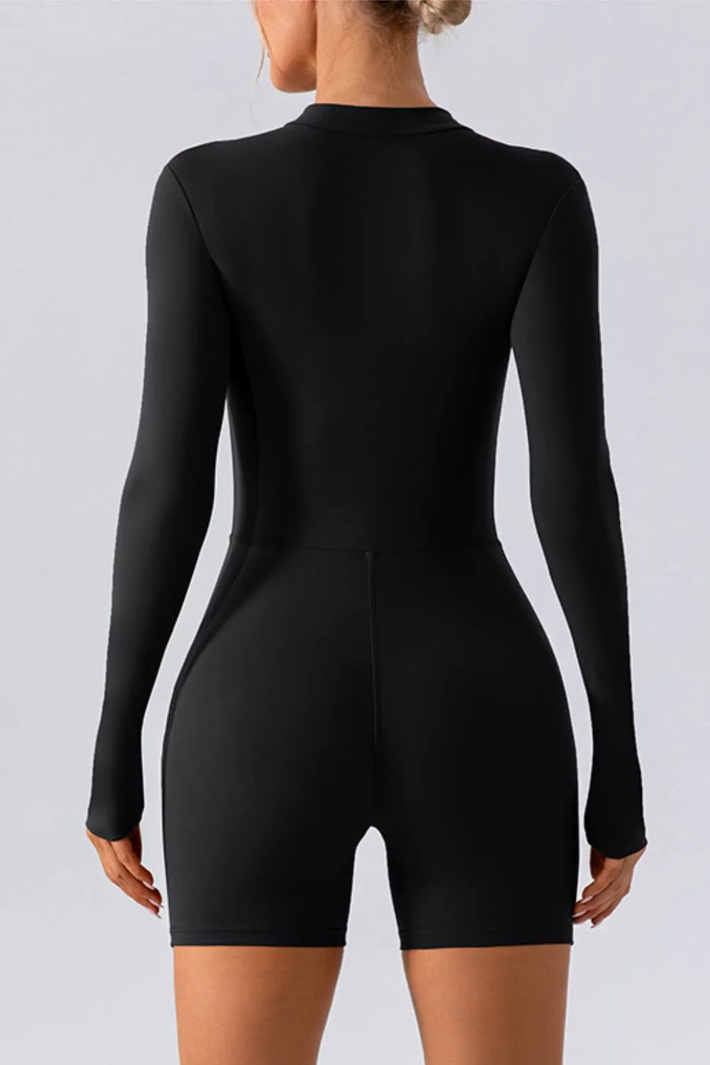 Half Zip Long Sleeve Active Romper - Girly Tea