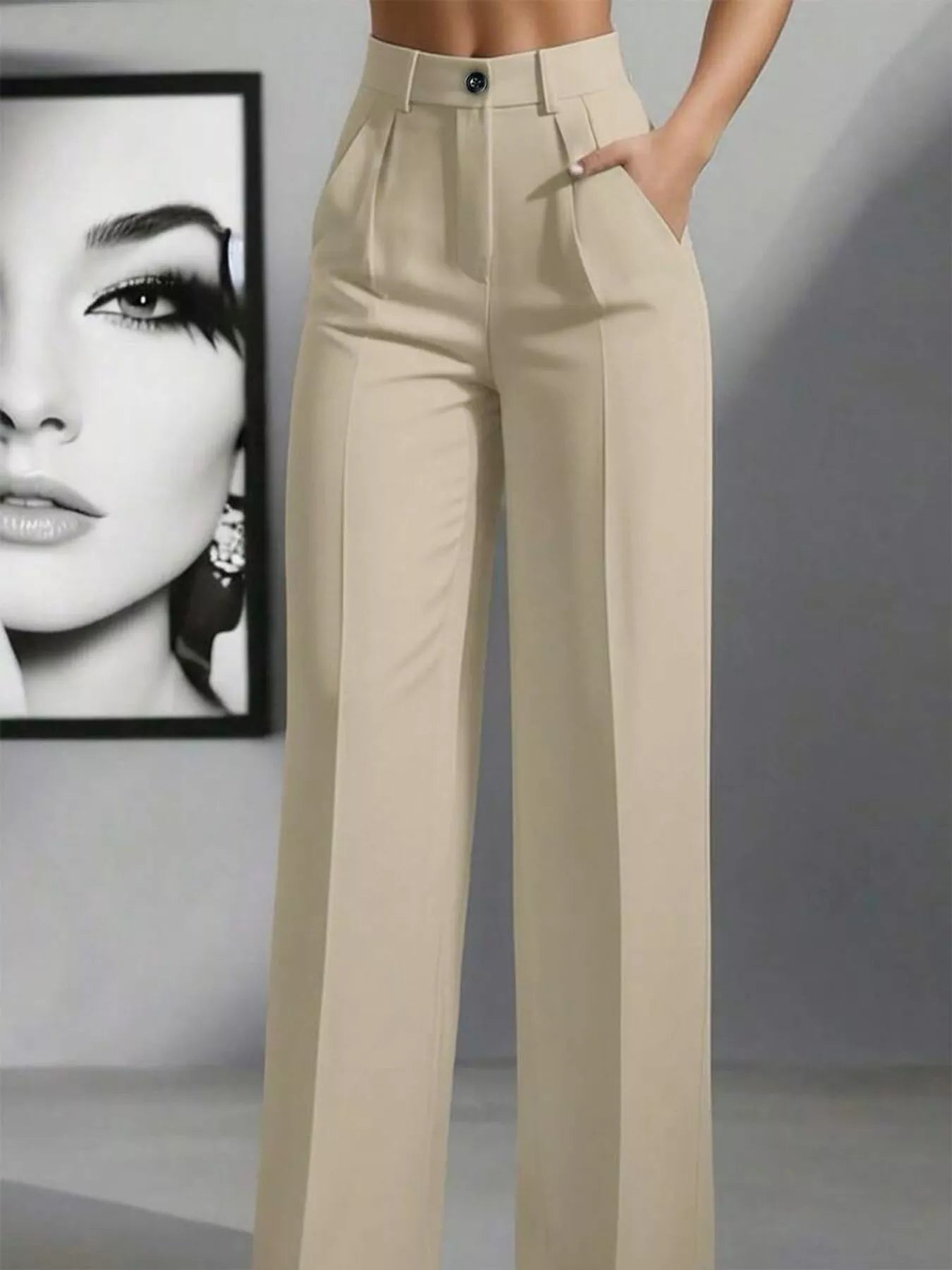 High-Waisted Wide Leg Pants - Girly Tea