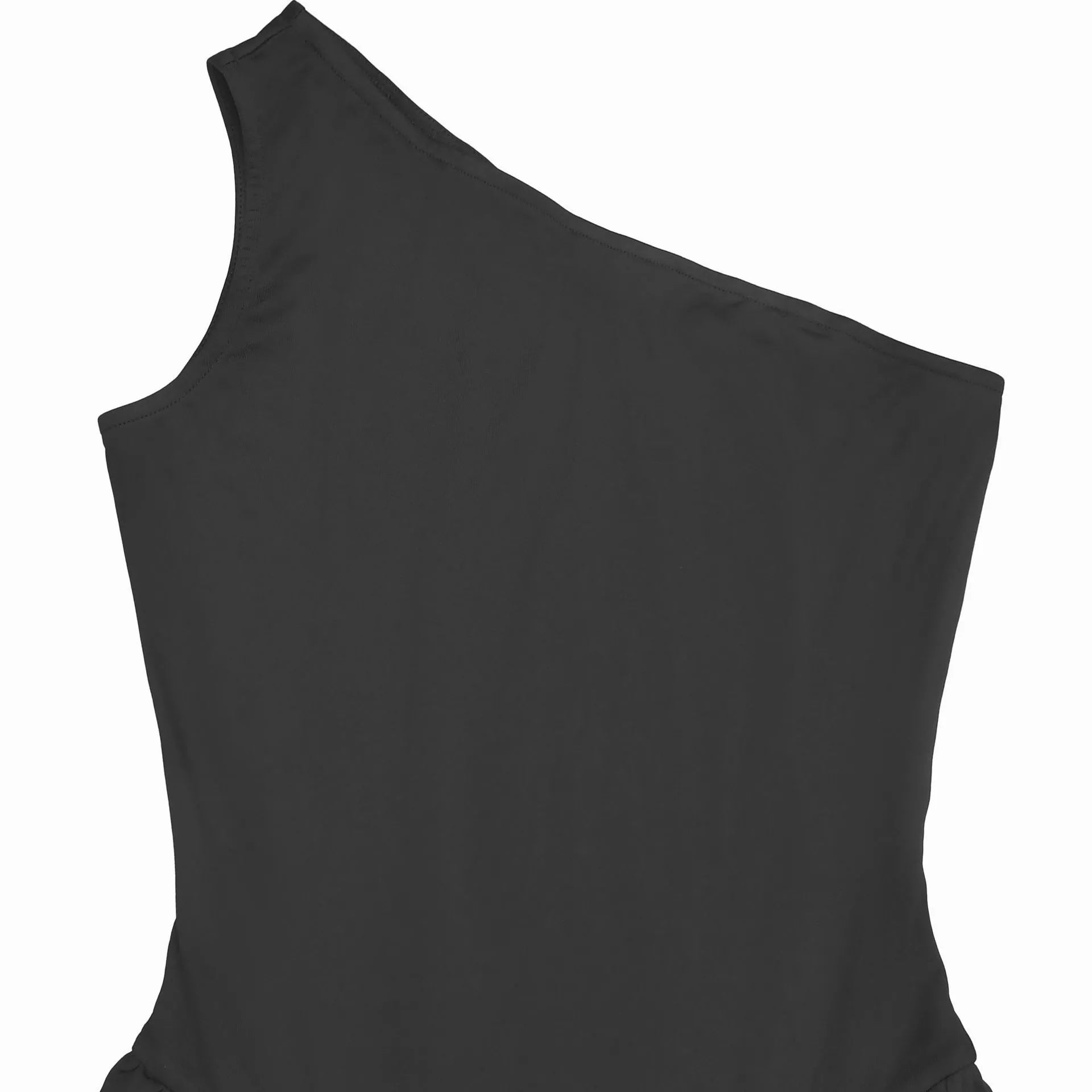 Ruched One-Shoulder Maxi Dress - Girly Tea