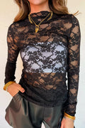 Floral Lace Long Sleeve Top - Girly Tea