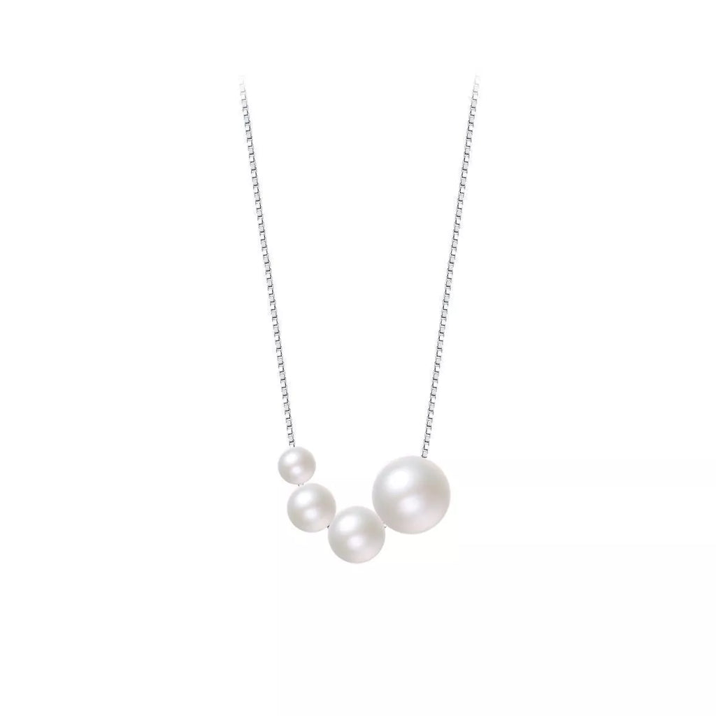 Pearl 925 Sterling Silver Necklace - Girly Tea