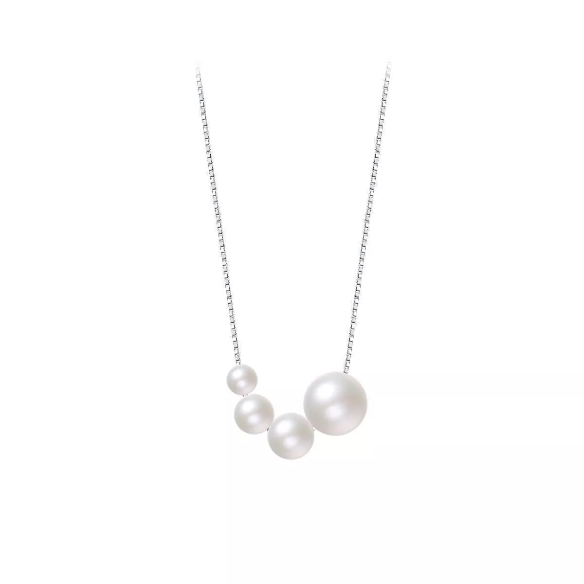 Pearl 925 Sterling Silver Necklace - Girly Tea