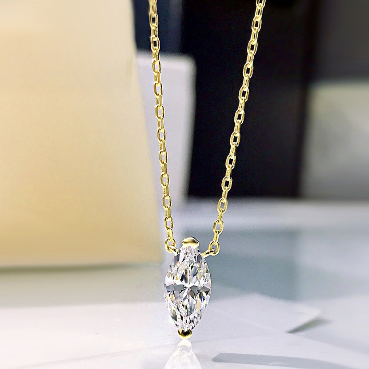 925 Sterling Silver Zircon Pendant Necklace - Girly Tea