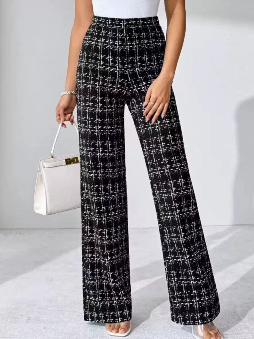 Plaid Wide Leg Pants - Girly Tea