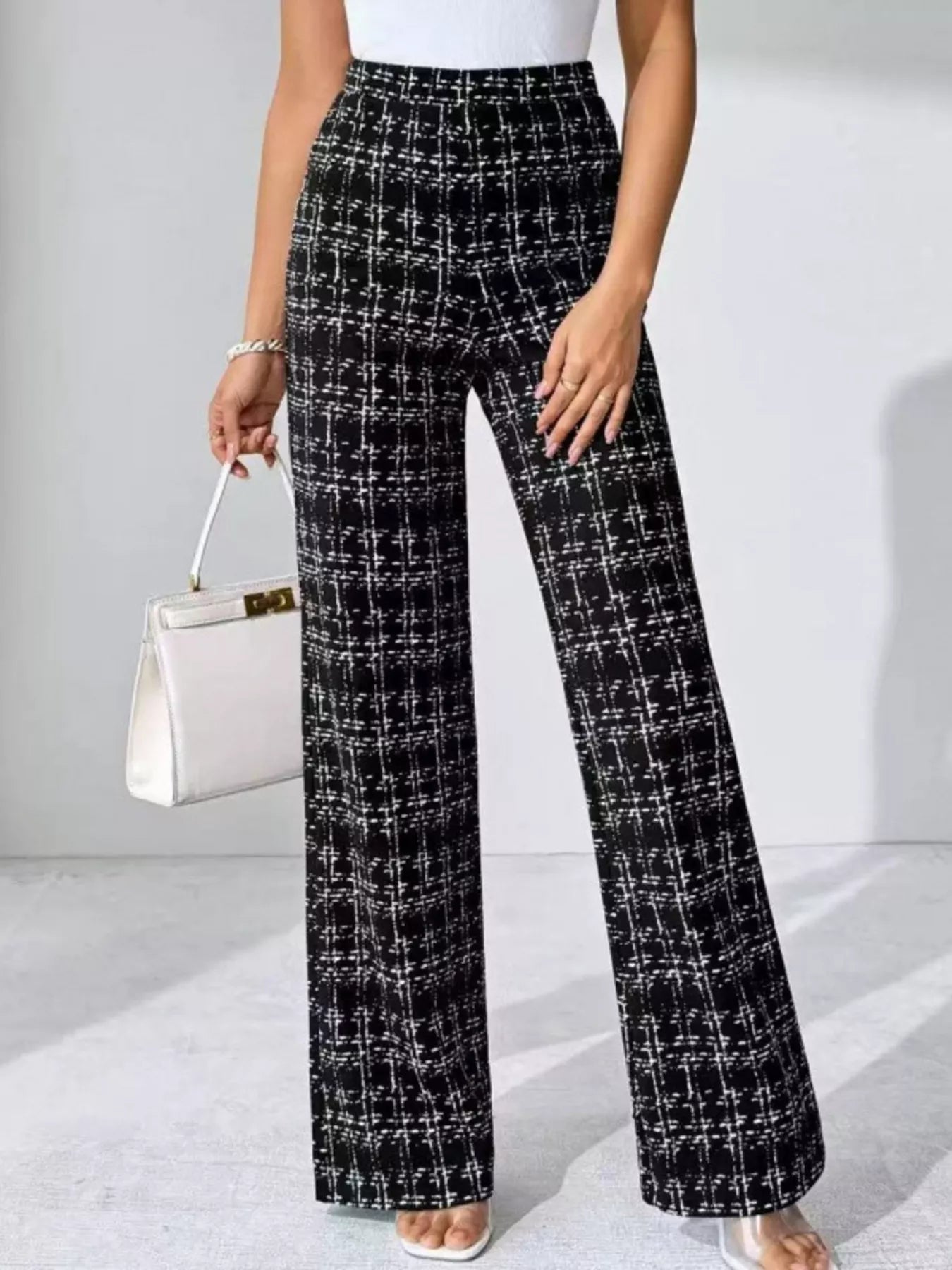 Plaid Wide Leg Pants - Girly Tea