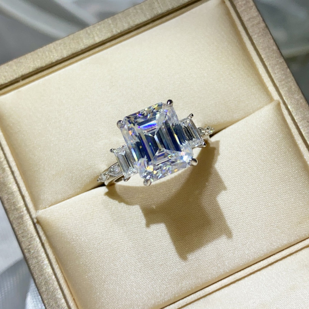 5 Carat Moissanite 925 Sterling Silver Ring - Girly Tea